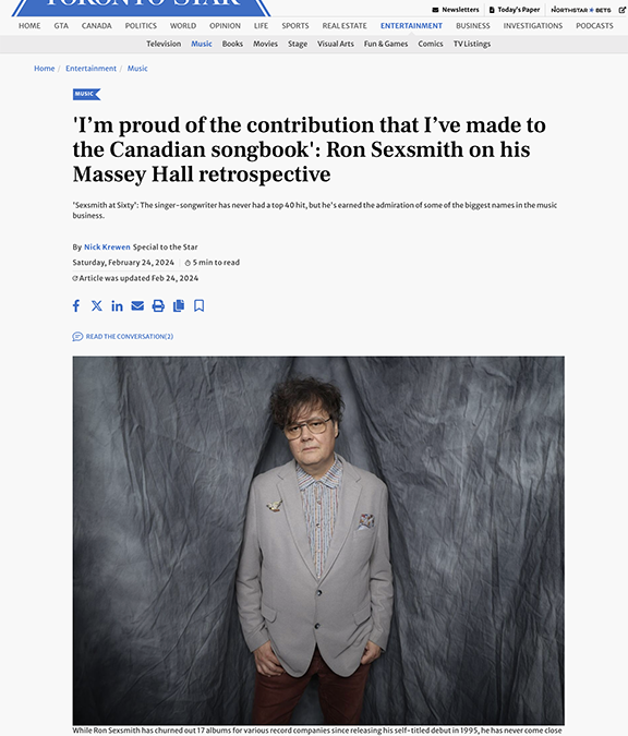 In the News: Toronto Star